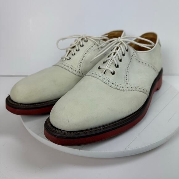 George Cox Barrie Ltd Oxford Shoes Men’s Size US 12 EU 44 Cream - Picture 4 of 10